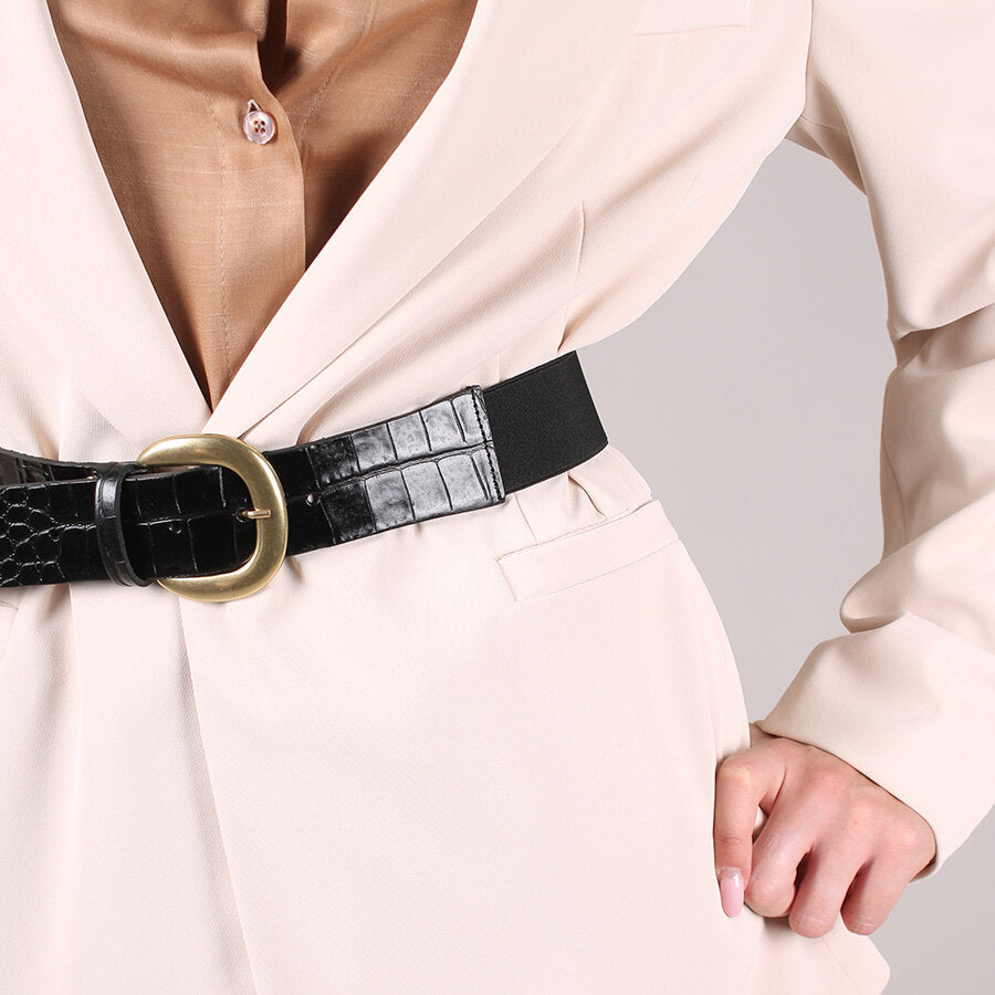 Cintura Stampa Cocco Oro