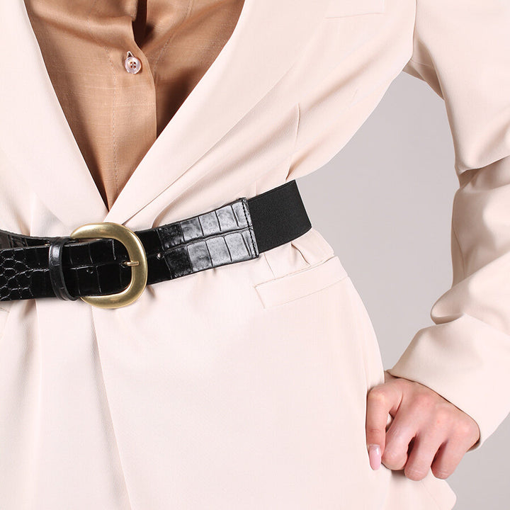 Cintura Stampa Cocco Oro