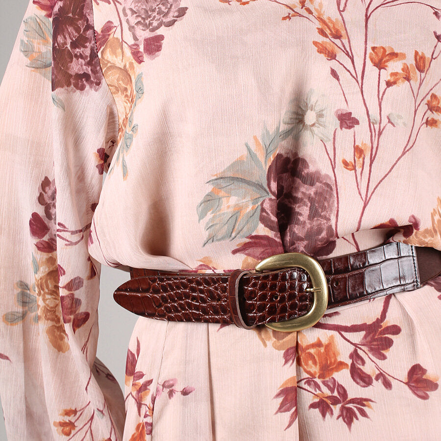 Cintura Stampa Cocco Oro