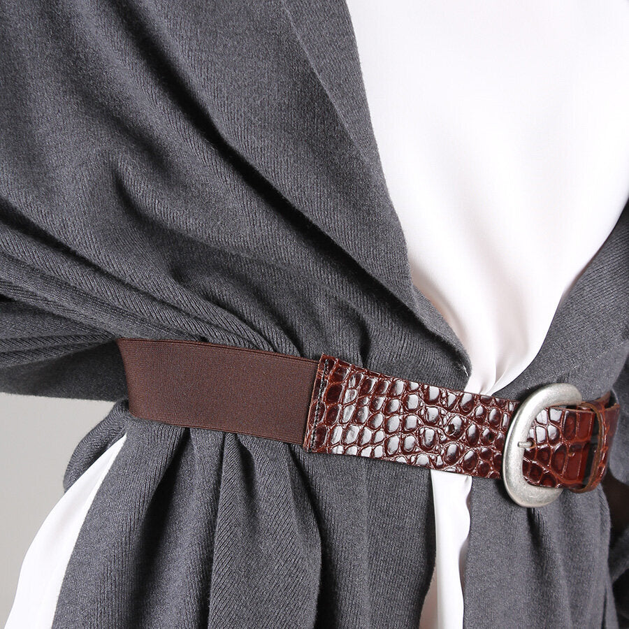 Cintura Stampa Cocco Argento