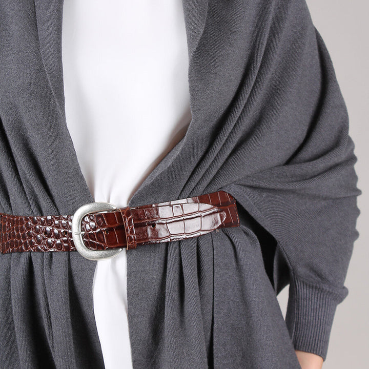 Cintura Stampa Cocco Argento