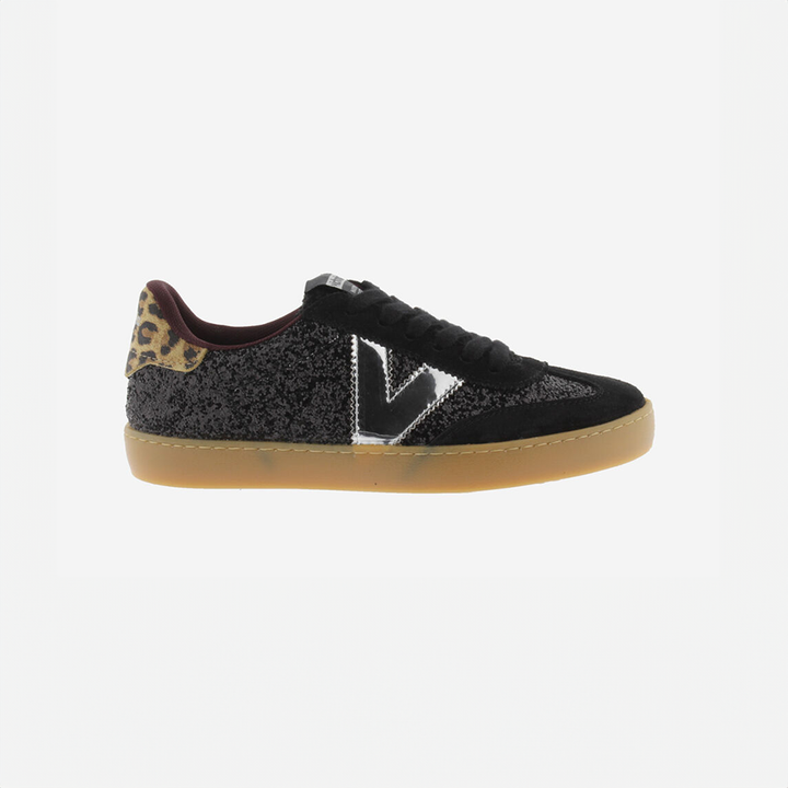 SNEAKER VICTORIA BERLIN GLITTER NERO