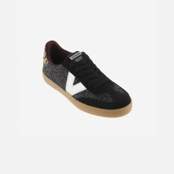 SNEAKER VICTORIA BERLIN GLITTER NERO