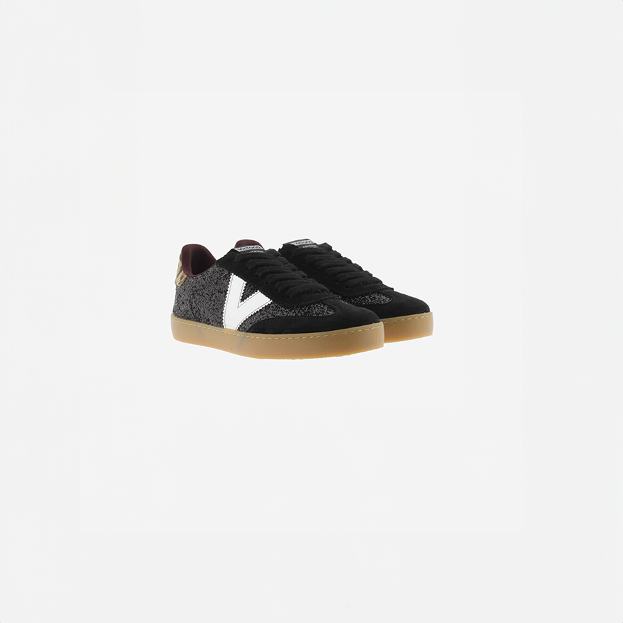 SNEAKER VICTORIA BERLIN GLITTER NERO