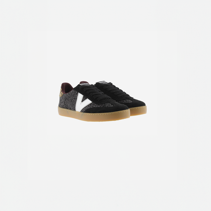 SNEAKER VICTORIA BERLIN GLITTER NERO