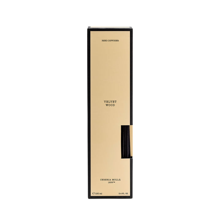 Diffuseur de roseaux en bois de velours avec bois de santal, cèdre et bergamote