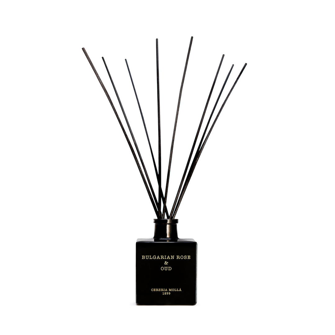 Bulgarian Rose and Oud Room Diffuser with Black Rattan Sticks