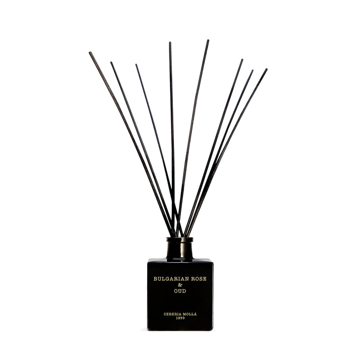 Bulgarian Rose and Oud Room Diffuser with Black Rattan Sticks