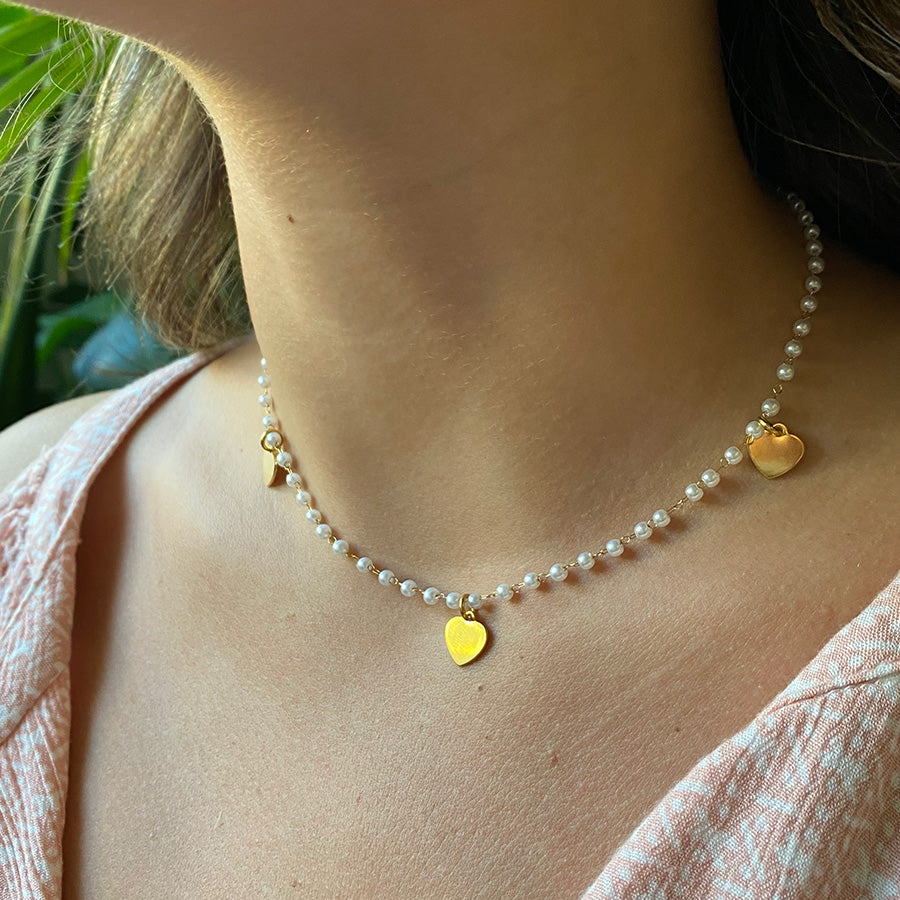 Collana girocollo Cuoricini