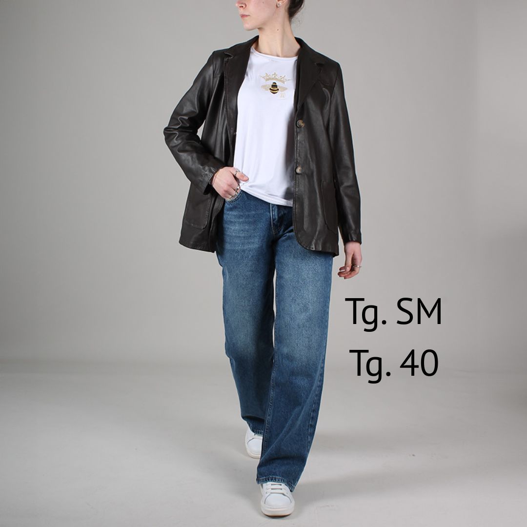 Blazer en cuir Anaïs