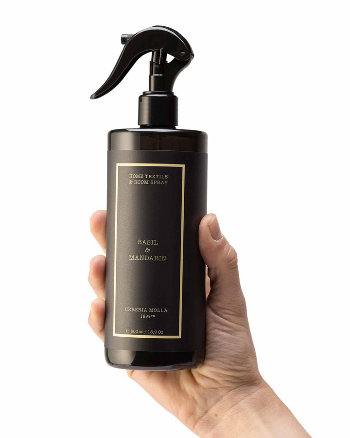 Basil and Mandarin Fabric Spray with Citrus, Green and Floral Notes