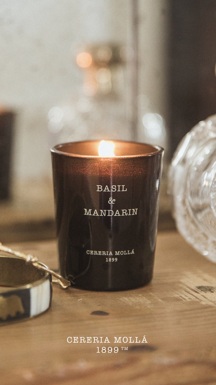 Candela Profumata Al Basilico e Mandarino