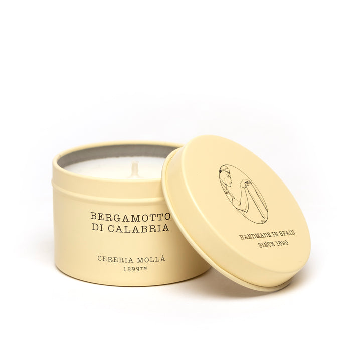 Bougie de voyage parfumée à la bergamote de Calabre en cire de soja naturelle