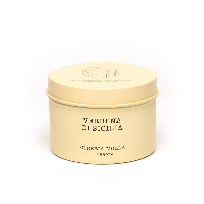 Bougie parfumée à la verveine de Sicile en cire de soja, format voyage