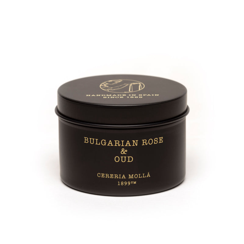 Mini bougie bulgare à la rose et au oud en cire de soja, parfum floral à la bergamote et au bois de santal