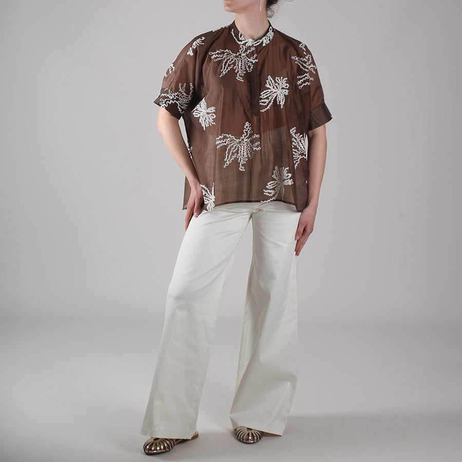 Camicia Summer Ricamo Moro