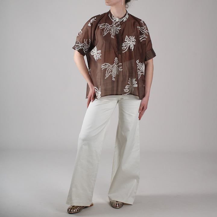 Camicia Summer Ricamo Moro