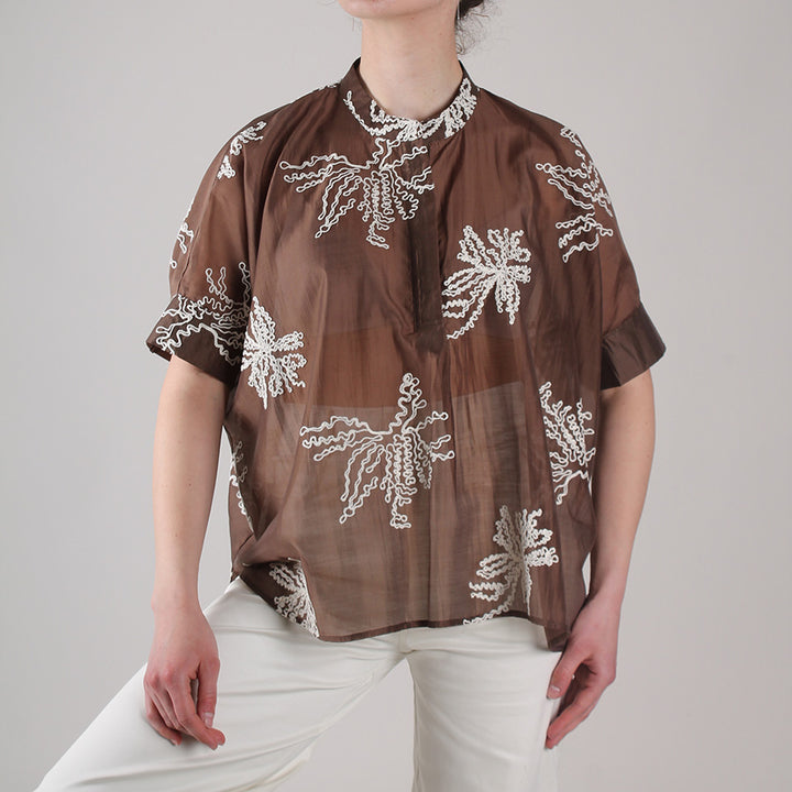 Camicia Summer Ricamo Moro