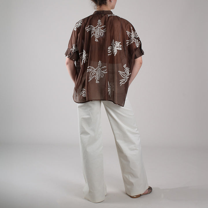 Camicia Summer Ricamo Moro