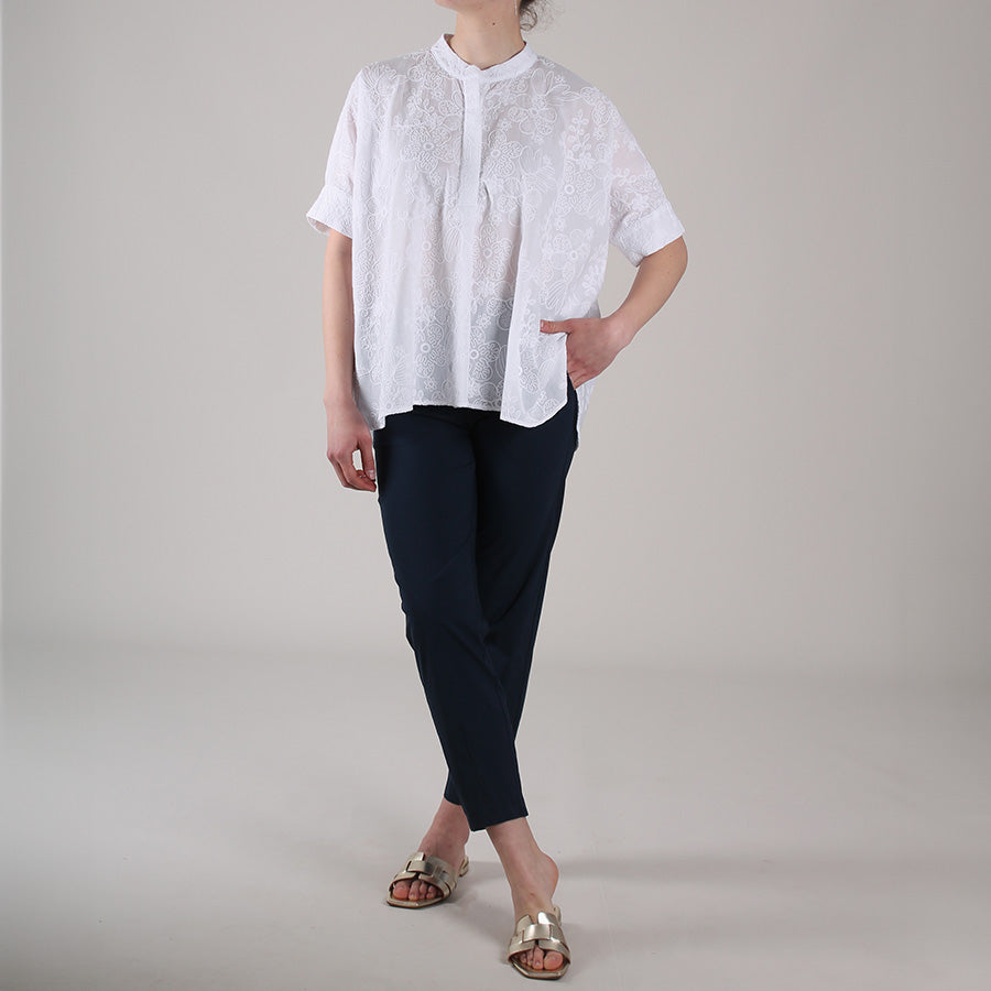 Camicia Summer Ricamo Bianco