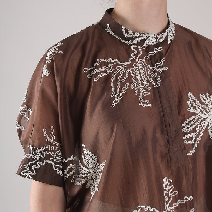 Camicia Summer Ricamo Moro