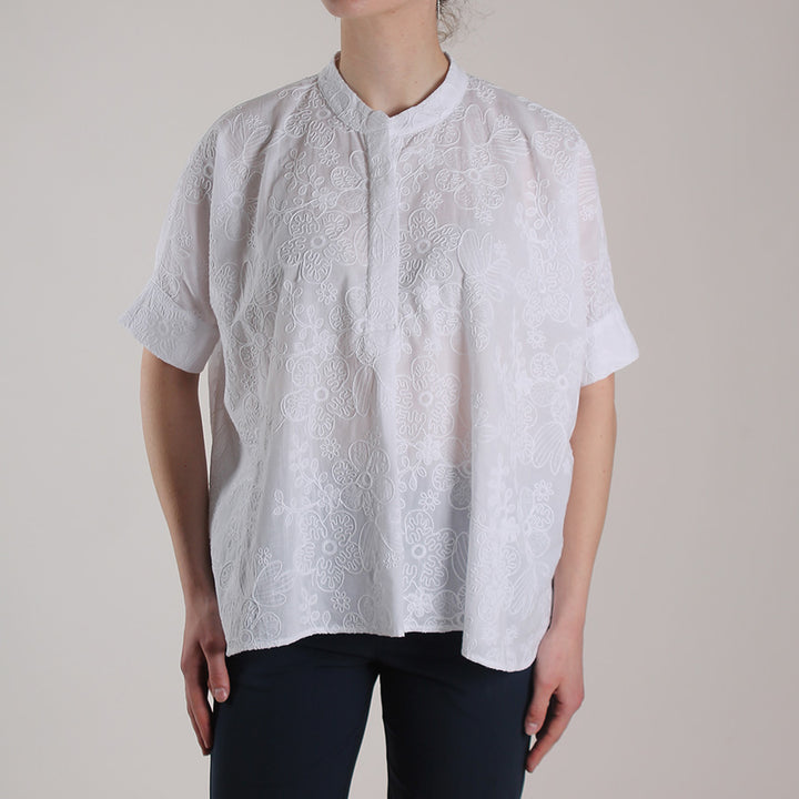 Camicia Summer Ricamo Bianco