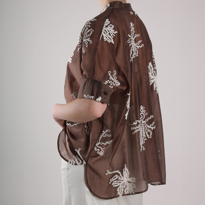 Camicia Summer Ricamo Moro