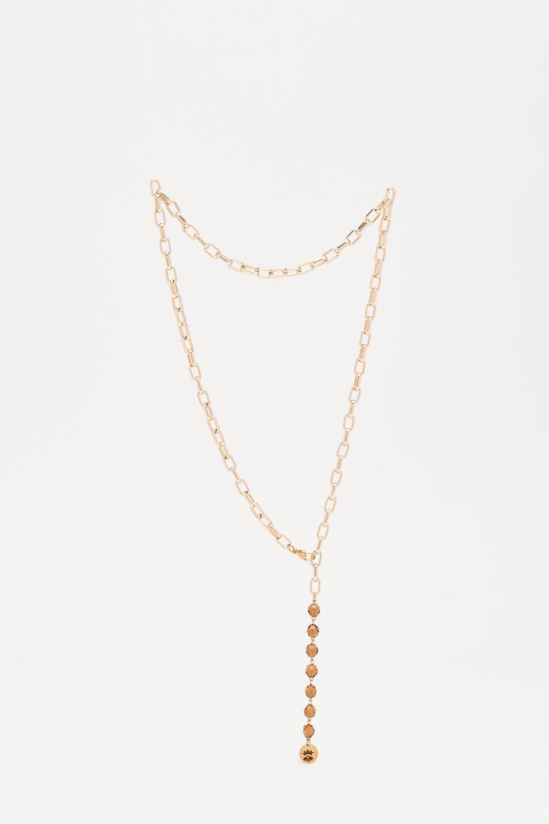 Collier en cristal doré