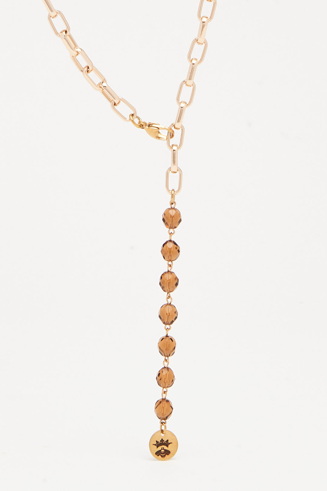 Collier en cristal doré