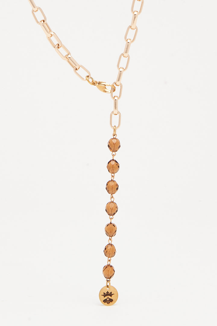 Collier en cristal doré