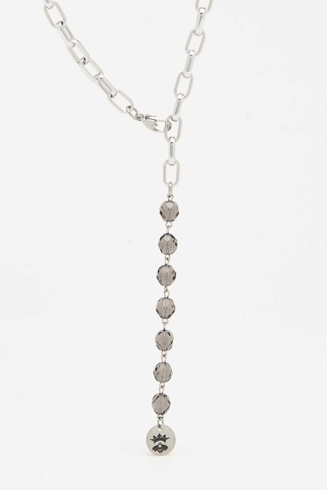 Collier en cristal argenté