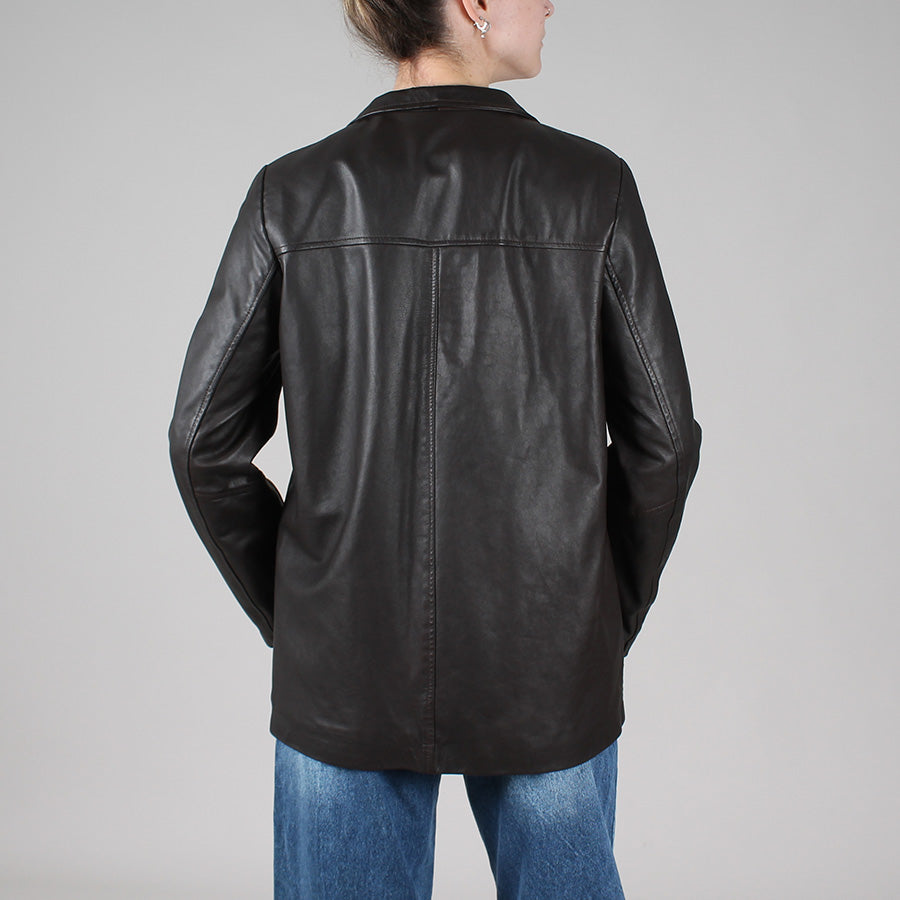 Anais leather blazer