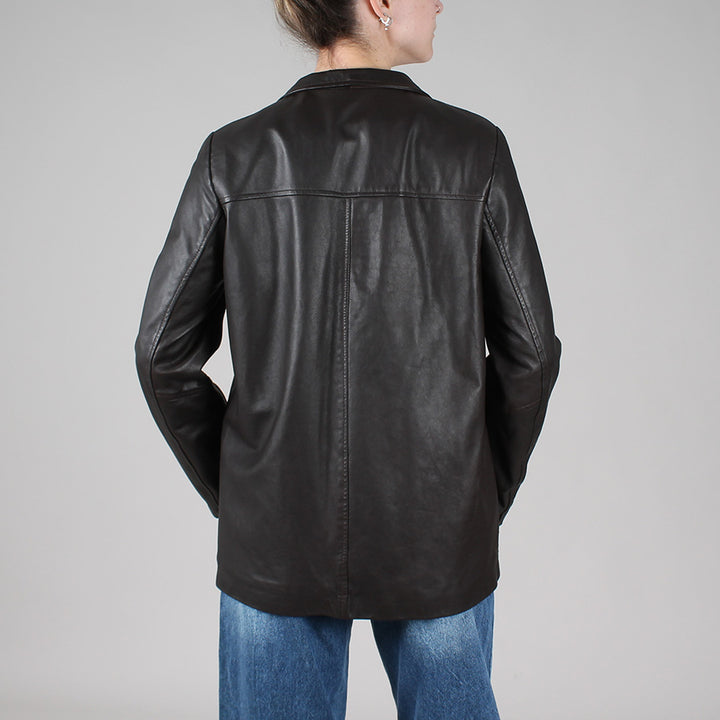 Anais leather blazer