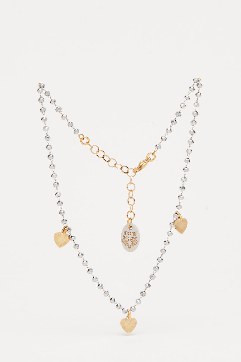 Collana cuoricini cromo