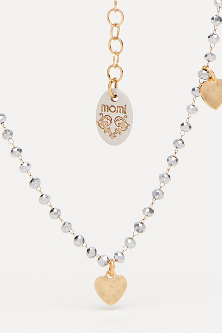 Collana cuoricini cromo