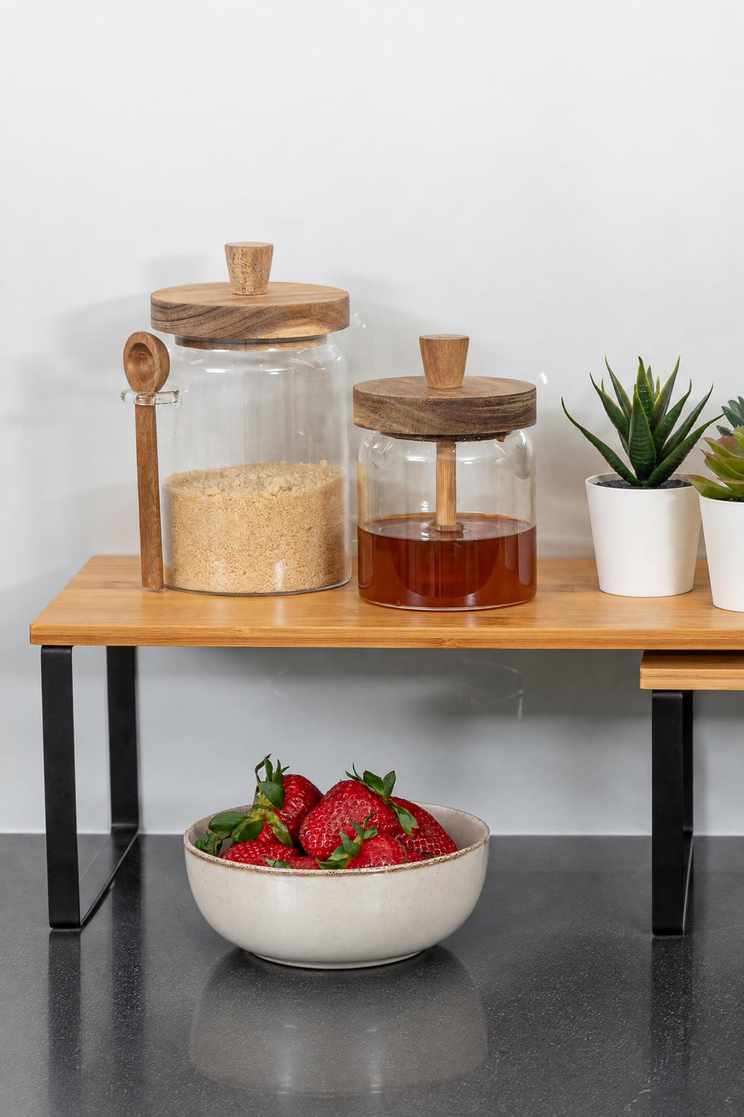 Contenitore Allure in vetro borosilicato e legno di acacia 850 ml 850 ml