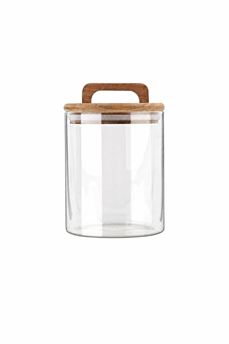 Contenitore Allure in vetro borosilicato e legno di acacia 650 ml