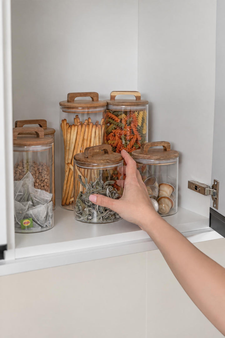 Contenitore Allure in vetro borosilicato e legno di acacia 650 ml 650 ml