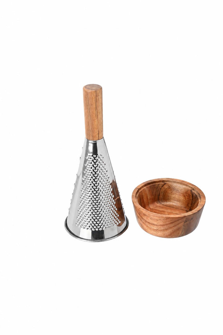Grattugia Allure in acciaio inox e legno di acacia