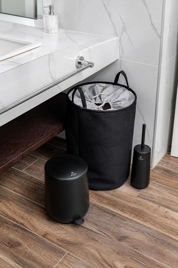 Scopino per WC Fjord in plastica Nero