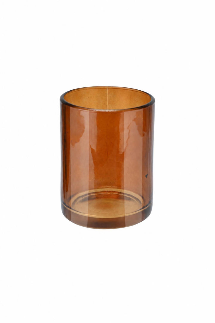 Portaspazzolini Amber in vetro color ambra
