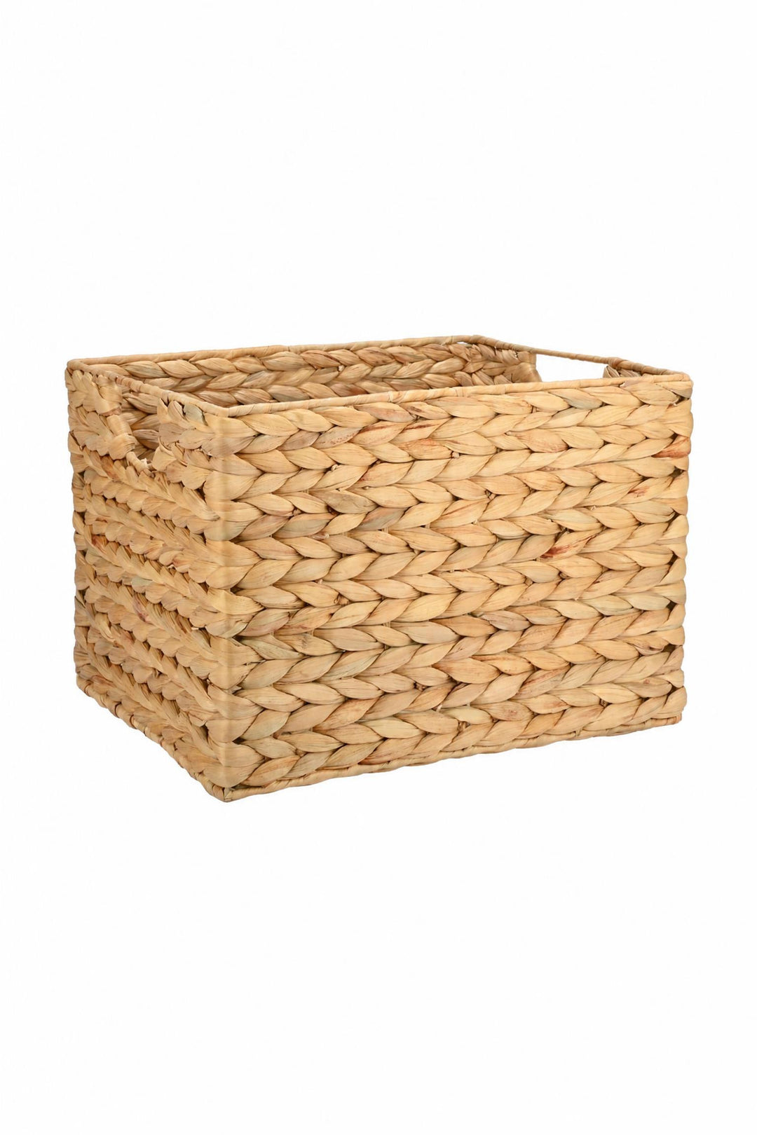Cestino portaoggetti Florana in giacinto d'acqua 30 x 35 x 25 cm
