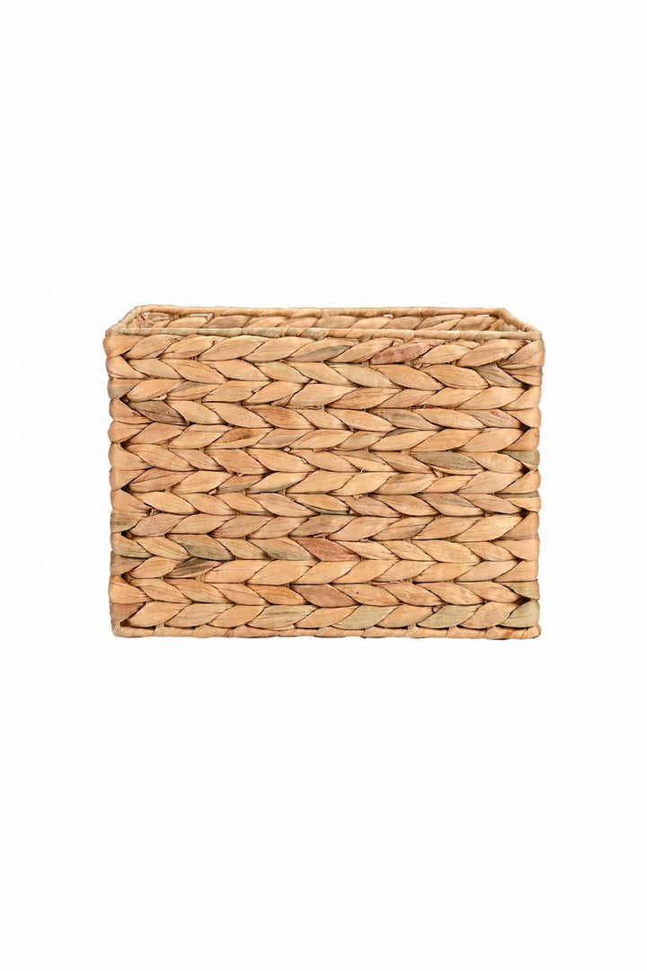 Cestino portaoggetti Florana in giacinto d'acqua 25 x 30 x 22 cm
