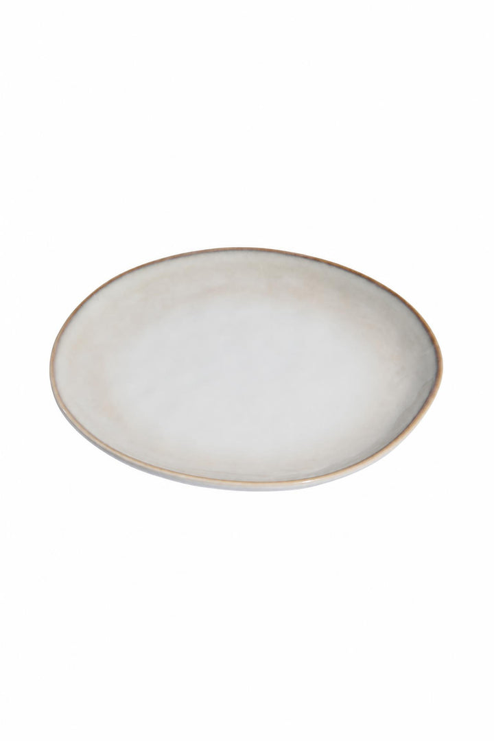 Piatto piano Vignette in gres 27 cm Avorio 27 cm
