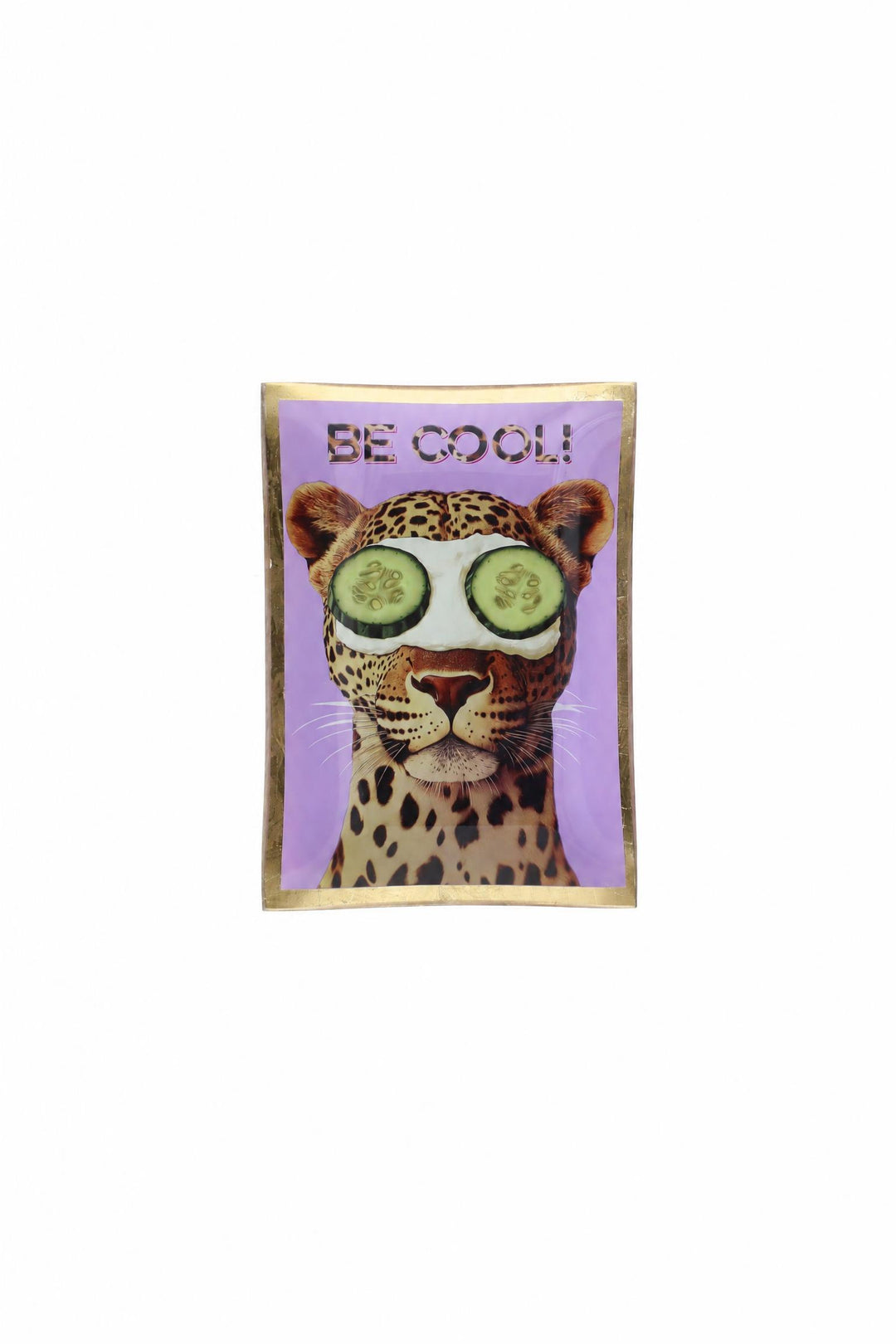 Piattino decorativo Love Plates "Be cool" in vetro viola