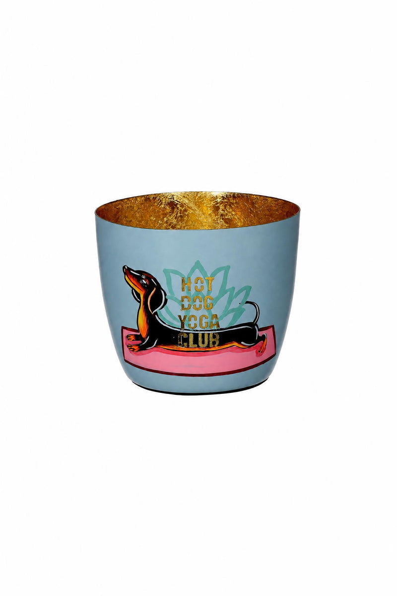 Tea Light Yoga Dog