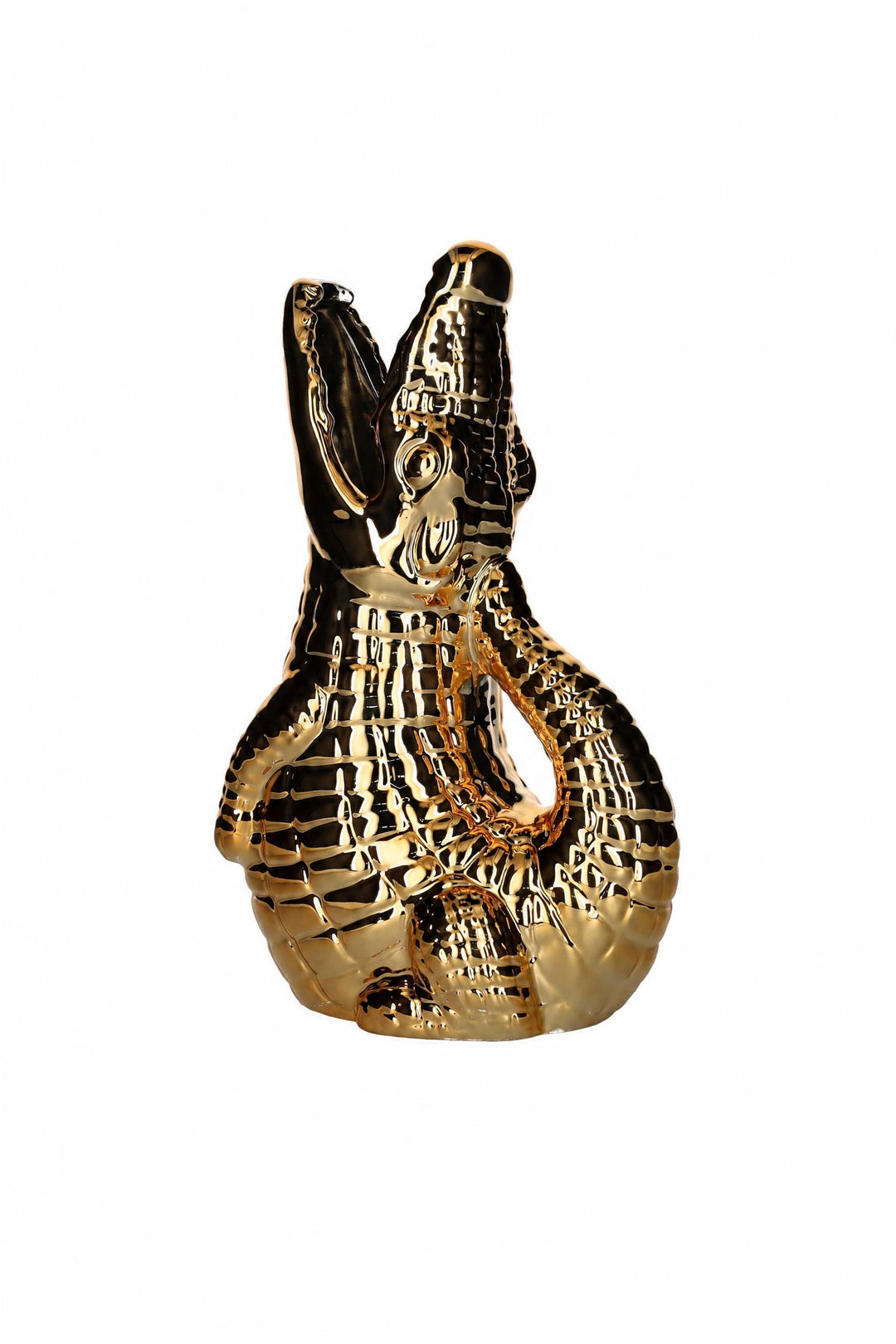 Vaso Croco in gres oro