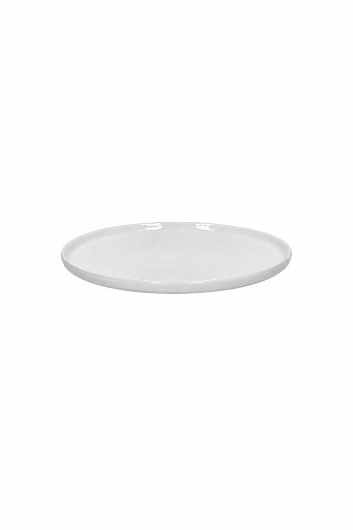 Piatto da dessert Porcelino in porcellana bianco freddo
