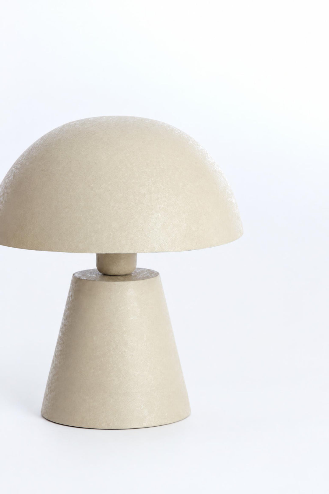 Lampada da tavolo Surrina in metallo Grigio chiaro opaco Ø 26 x H 41 cm