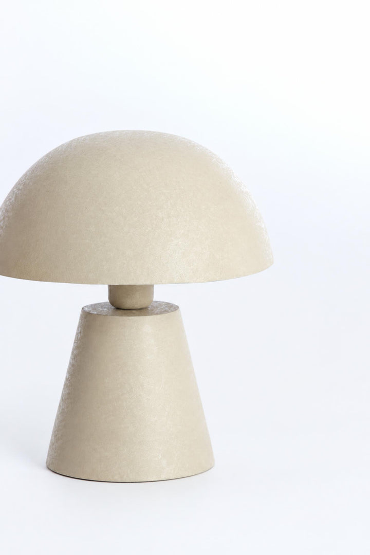 Lampada da tavolo Surrina in metallo Grigio chiaro opaco Ø 26 x H 41 cm
